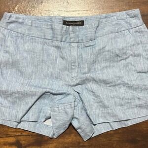 Banana Republic light blue linen shorts with thin vertical stripes 307.5